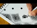 From One Dot to a Stunning Pattern Easy Doodle Art Process Satisfying Dot Drawing