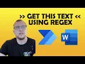 How to Use RegEx to extract information from text files using Power Automate