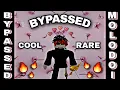 RARE BYPASSED ROBLOX ID s 2020-2021 WORKS S CODES lil MOLODOI