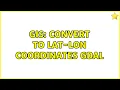 GIS Convert to lat-lon coordinates GDAL 2 Solutions