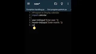 Python Program to Display Calendar