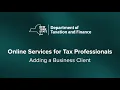 Online Services for Tax Professionals - Adding a Business Client