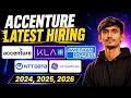 Accenture NTT DATA KLA AMEX GE Hiring Updates 2026 Accenture Latest Hiring 2026