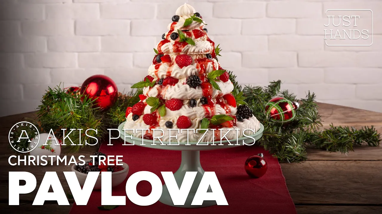 Christmas Tree Pavlova   Akis Petretzikis