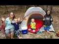 CHEAPEST Walmart Gear Camping Challenge Fossil Hunting Adventure