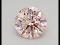 IGI Certified 0 37 Carat Ideal Cut Round Pink Lab Grown Diamond FIPI Color VS1 Clarity