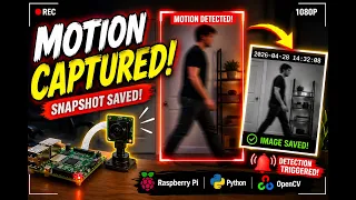 Raspberry Pi Motion Detection with Snapshots Timestamps Python OpenCV