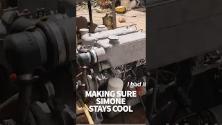 Testing Simone’s cooling system #windedvoyage #marinediesel #sailinglifestyle #africa