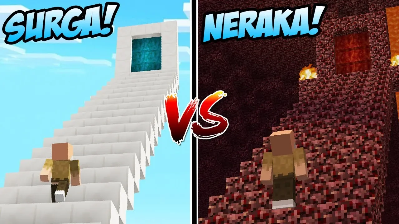 Cara membuat portal surga | 100% Berhasil | AETHER PORTAL | Minecraft