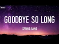 spring gang - Goodbye so Long (Lyrics)