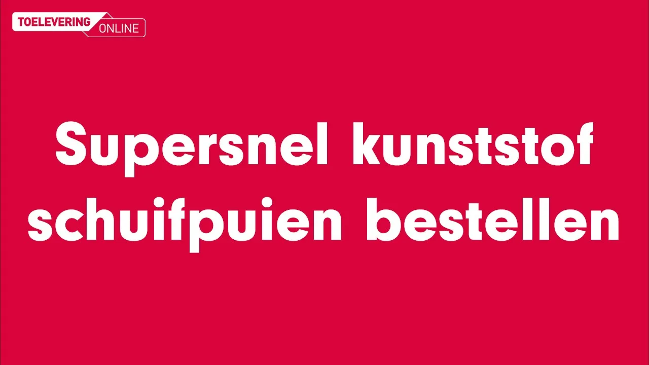 Toelevering Online — Toelevering Online - Bestel kunststof schuifpuien op maat (YouTube video ad)