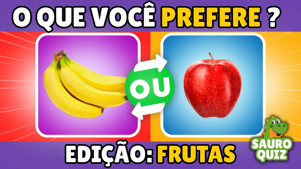 ???? O QUE VOCÊ PREFERE ? Escolha uma ou outra | Edição Frutas e Sobremesas ???????????? #quiz #oquevcprefere
