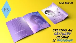 How to design an obituary funeral program in Adobe Photoshop