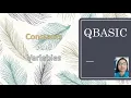 Constant and variables in Qbasic