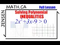 2 6 Polynomial INEQUALITIES full lesson grade 12 MHF4U jensenmath ca
