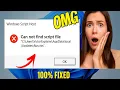 Fix Can not find script file Local Updates Run vbs in Windows Solve Script Host Error