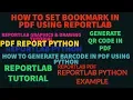 REPORTLAB REPORTLAB PYTHON TUTORIAL How To Set Bookmark Page In Pdf File Using Python PART 43
