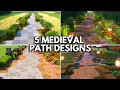 Minecraft 5 EPIC Path Designs Tutorial how to build 1 21