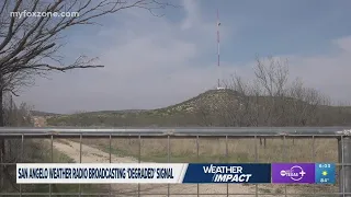 San Angelo Weather Radio broadcasting degraded signal