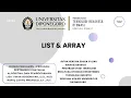 4 Algoritma dan Pemrograman List Array