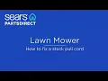 How to fix a pull cord stuck after tipping mower