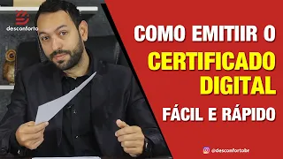 Como emitir o CERTIFICADO DIGITAL fácil e rápido! - Nada de burocracia, método mais simples do mundo