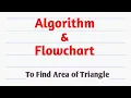 Write an Algorithm to find Area of Triangle Algorithm Flowchart