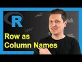 Assign Column Names Based On Existing Row in R Convert First Line to Data Frame Header colnames