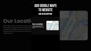 Add Google Maps to Website with HTML CSS Tutorial
