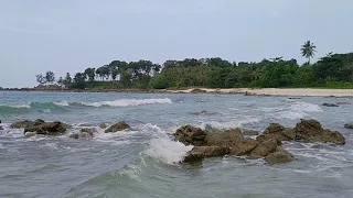 deburan ombak laut pantai tuing bangka free hd video footage no copyright