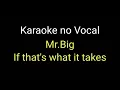 No vocal Mr.Big - If that's what it takes