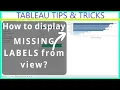 How to display missing labels from view - Tableau Quick Tip