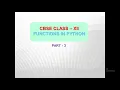Functions in Python Class 12 Computer Science Scope and LEGB Rule