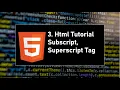 HTML Tutorial Subscript and Superscript Tags TechKnowledge
