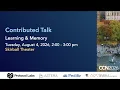CCN 2026 Learning Memory CT