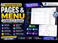 WordPress Pages Menus Complete Tutorial Create Pages Parent-Child Pages Web Development Course