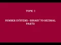 Download Lagu 5 topic 1 Number systems binary to decimal part2