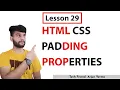 Lesson 29 CSS PADDING Property In Hindi How To use Css Padding Properties