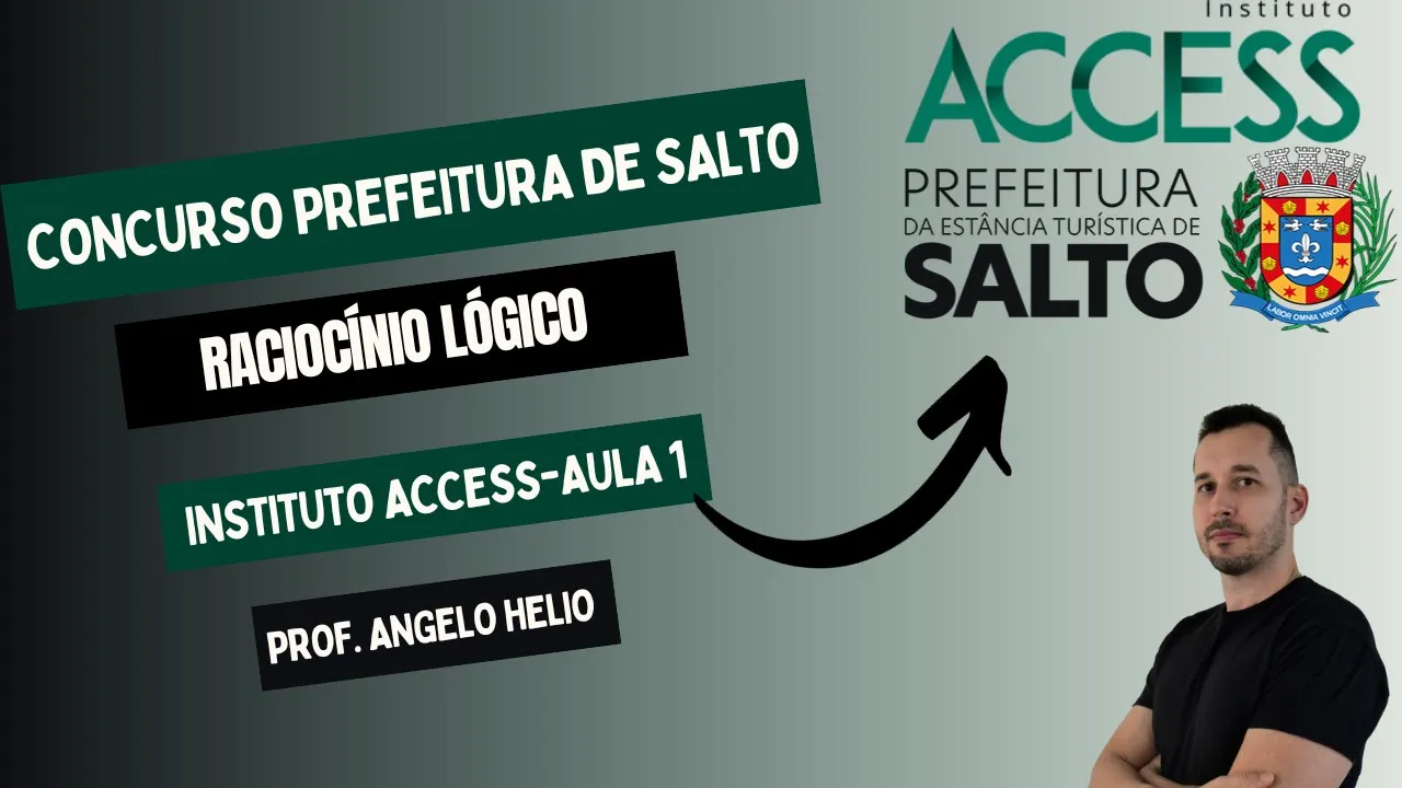 Concurso Prefeitura de Salto | Instituto Access | Raciocínio Lógico