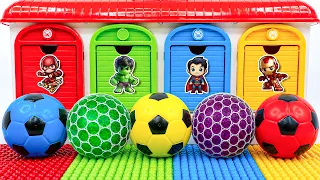 Oddly Satisfying Garage | DIY Making Relax Spider Man Slime Balls INTO Rainbow Real Ways Super Sound