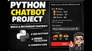 Build a Smart Restaurant Chatbot in Python Tkinter GUI Project for Beginners