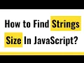 JavaScript String Length How to Find String Length in JavaScript using the length property