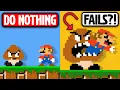 Lagu Mario tries to WIN by doing Nothing?! - BTG Reacts to funny Mario videos