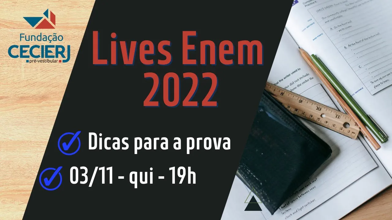 Lives Enem 2022 - Dicas para a prova