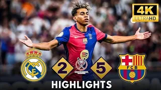 ملخص مباراه برشلونة وريال مدريد 5 2 نهائي كأس الملك كلاسيكو الارض تعليق فارس عوض HD 