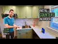Laminate Countertop Install and Marble Backsplash Budget Kitchen Part 4