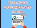 Read Write Spreadsheets with Python