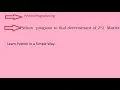 Python program to find determinant of 2 2 matrix Hindi