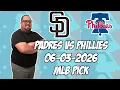 San Diego Padres vs Philadelphia Phillies 26 MLB Pick Prediction MLB Betting Tips