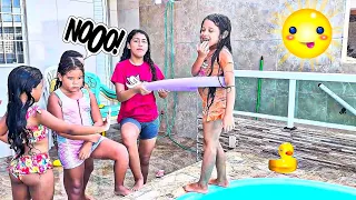 pool challenge with my friends 